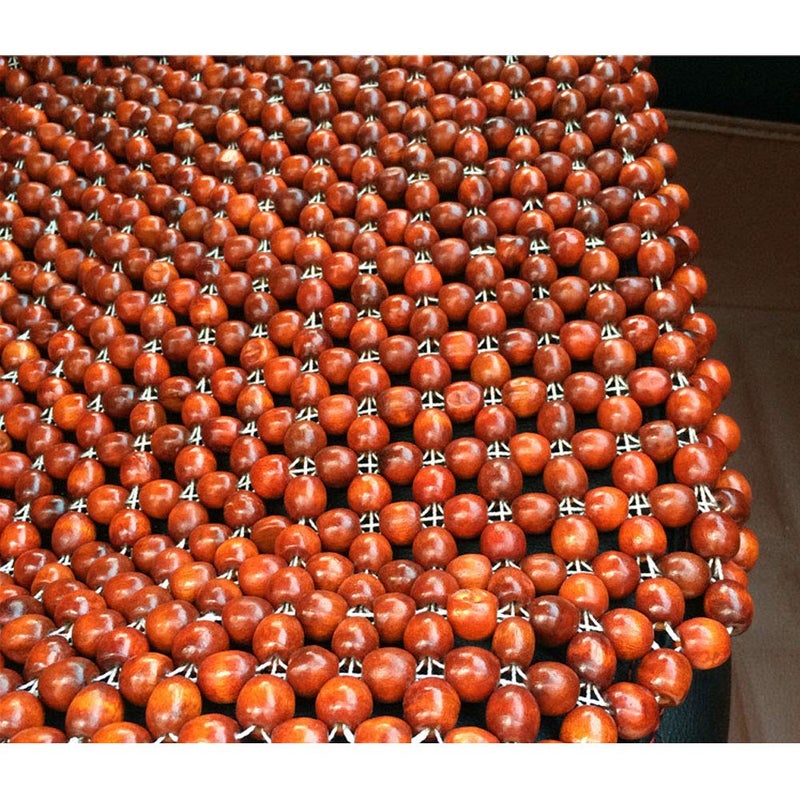HomDSim Wood Beaded Auto Car Front Seat Cover,Natural Rosewood Wooden Bead Cool Refreshing Back Massaging Comfort Cushion Mat,Premium Quality Universal for Car Truck on Summer - Image 4